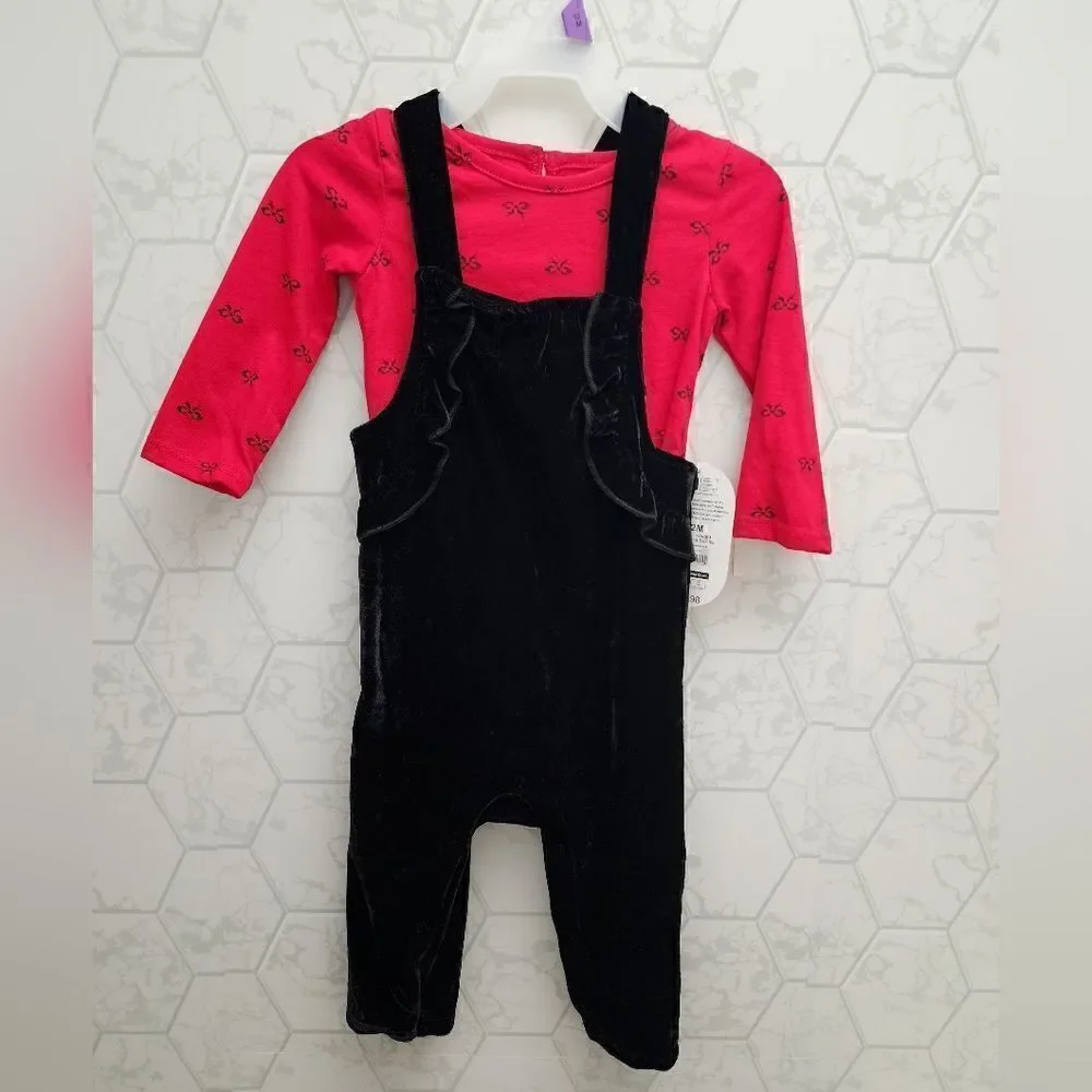 New baby girl Christmas outfit bundle of overall outfit sets